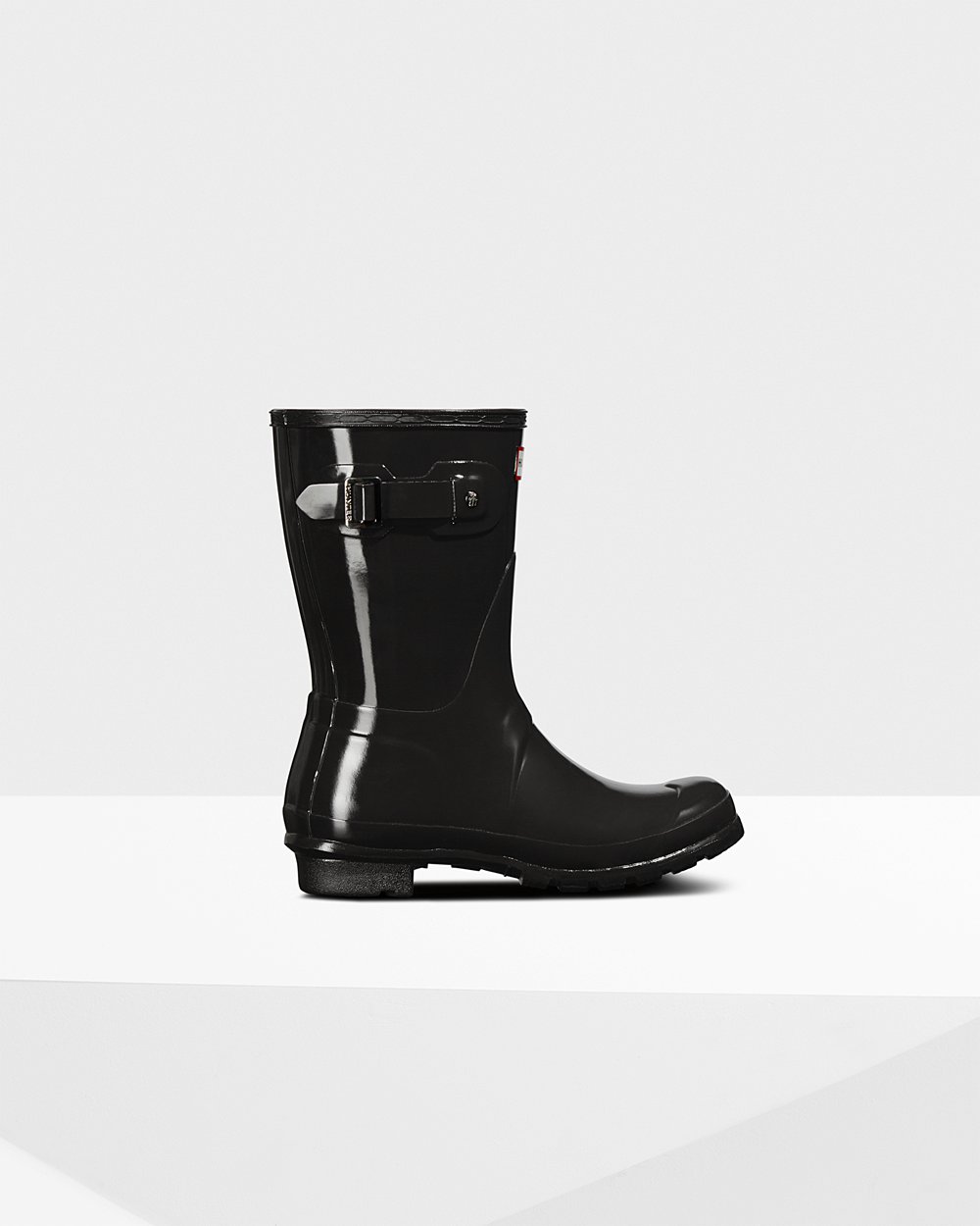 Galochas Curtas Hunter Feminina Pretas - Original Gloss - 93TKOENSQ